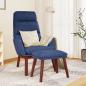 Preview: ARDEBO.de - Relaxsessel mit Hocker Blau Stoff