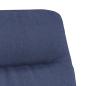 Preview: Relaxsessel mit Hocker Blau Stoff