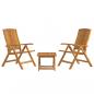 Preview: 3-tlg. Garten-Lounge-Set Massivholz Teak 