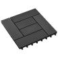 Preview: 22 Stk. Terrassenfliesen 30 x 30 cm 2 qm WPC Schwarz