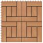 Preview: ARDEBO.de - 22 Stk. Terrassenfliesen 30 x 30 cm 2 qm WPC Teakholzfarbe