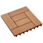 Preview: 22 Stk. Terrassenfliesen 30 x 30 cm 2 qm WPC Teakholzfarbe