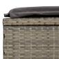 Preview: Sonnenliege 1 Stk. mit Auflage Grau 201x55x62 cm Poly Rattan