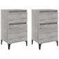 Preview: Nachttische 2 Stk. Grau Sonoma 40x35x70 cm