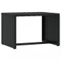 Preview: Sonnenliege 1 Stk. mit Tisch Schwarz Poly Rattan