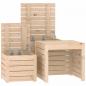 Preview: 3-tlg. Gartenbox-Set Massivholz Kiefer