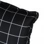 Preview: Gartenbank-Auflage Schwarz Karomuster 100x50x7 cm Oxford-Gewebe