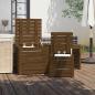 Preview: 3-tlg. Gartenbox-Set Honigbraun Massivholz Kiefer