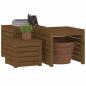 Preview: 3-tlg. Gartenbox-Set Honigbraun Massivholz Kiefer