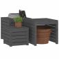 Preview: 3-tlg. Gartenbox-Set Grau Massivholz Kiefer