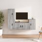 Preview: ARDEBO.de - 4-tlg. TV-Schrank-Set Grau Sonoma Holzwerkstoff