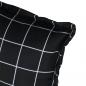 Preview: Gartenbank-Auflage Schwarz Karomuster 180x50x7 cm Oxford-Gewebe