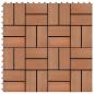 Preview: ARDEBO.de - 22 Stk. Terrassenfliesen 30 x 30 cm 2 qm WPC Teakholzfarbe