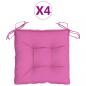 Preview: Stuhlkissen 4 Stk. Rosa 50x50x7 cm Oxford-Gewebe