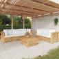 Preview: ARDEBO.de - 6-tlg. Garten-Lounge-Set mit Kissen Massivholz Teak