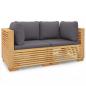 Preview: Garten-Ecksofas mit Kissen 2 Stk. Massivholz Teak