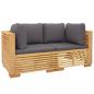 Preview: Garten-Ecksofas mit Kissen 2 Stk. Massivholz Teak