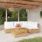 Preview: ARDEBO.de - 5-tlg. Garten-Lounge-Set mit Kissen Massivholz Teak