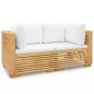 Preview: Garten-Ecksofas mit Kissen 2 Stk. Massivholz Teak