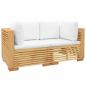 Preview: Garten-Ecksofas mit Kissen 2 Stk. Massivholz Teak