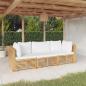 Preview: ARDEBO.de - 3-tlg. Garten-Lounge-Set mit Kissen Massivholz Teak