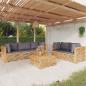 Preview: ARDEBO.de - 6-tlg. Garten-Lounge-Set mit Kissen Massivholz Teak