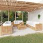 Preview: ARDEBO.de - 9-tlg. Garten-Lounge-Set mit Kissen Massivholz Teak