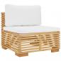 Preview: 9-tlg. Garten-Lounge-Set mit Kissen Massivholz Teak