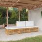 Preview: ARDEBO.de - 3-tlg. Garten-Lounge-Set mit Kissen Massivholz Teak