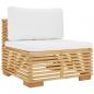 Preview: 3-tlg. Garten-Lounge-Set mit Kissen Massivholz Teak