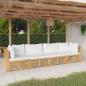 Preview: ARDEBO.de - 4-tlg. Garten-Lounge-Set mit Kissen Massivholz Teak