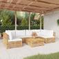 Preview: ARDEBO.de - 7-tlg. Garten-Lounge-Set mit Kissen Massivholz Teak