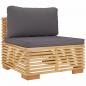 Preview: 5-tlg. Garten-Lounge-Set mit Kissen Massivholz Teak