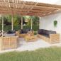 Preview: ARDEBO.de - 9-tlg. Garten-Lounge-Set mit Kissen Massivholz Teak