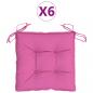 Preview: Stuhlkissen 6 Stk. Rosa 50x50x7 cm Oxford-Gewebe