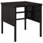 Preview: Gartenhocker mit Kissen 4 Stk. Schwarz Poly Rattan