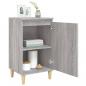 Preview: Nachttisch Grau Sonoma 40x35x70 cm Holzwerkstoff