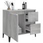 Preview: Badschrank Grau Sonoma 65x33x60 cm Holzwerkstoff