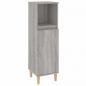 Preview: Badschrank Grau Sonoma 30x30x100 cm Holzwerkstoff