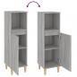 Preview: Badschrank Grau Sonoma 30x30x100 cm Holzwerkstoff