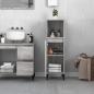 Preview: Badschrank Grau Sonoma 30x30x100 cm Holzwerkstoff