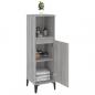 Preview: Badschrank Grau Sonoma 30x30x100 cm Holzwerkstoff