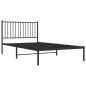 Preview: Bettgestell mit Kopfteil Metall Schwarz 107x203 cm