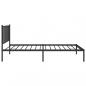 Preview: Bettgestell mit Kopfteil Metall Schwarz 107x203 cm