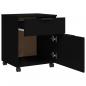 Preview: Mobiler Aktenschrank mit Rollen Schwarz 45x38x54 cm