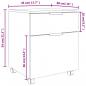 Preview: Mobiler Aktenschrank mit Rollen Schwarz 45x38x54 cm