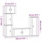 Preview: 5-tlg. TV-Schrank-Set Hochglanz-Weiß Holzwerkstoff