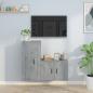 Preview: ARDEBO.de - 2-tlg. TV-Schrank-Set Betongrau Holzwerkstoff