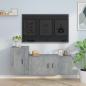 Preview: ARDEBO.de - 2-tlg. TV-Schrank-Set Betongrau Holzwerkstoff