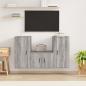 Preview: ARDEBO.de - 3-tlg. TV-Schrank-Set Grau Sonoma Holzwerkstoff